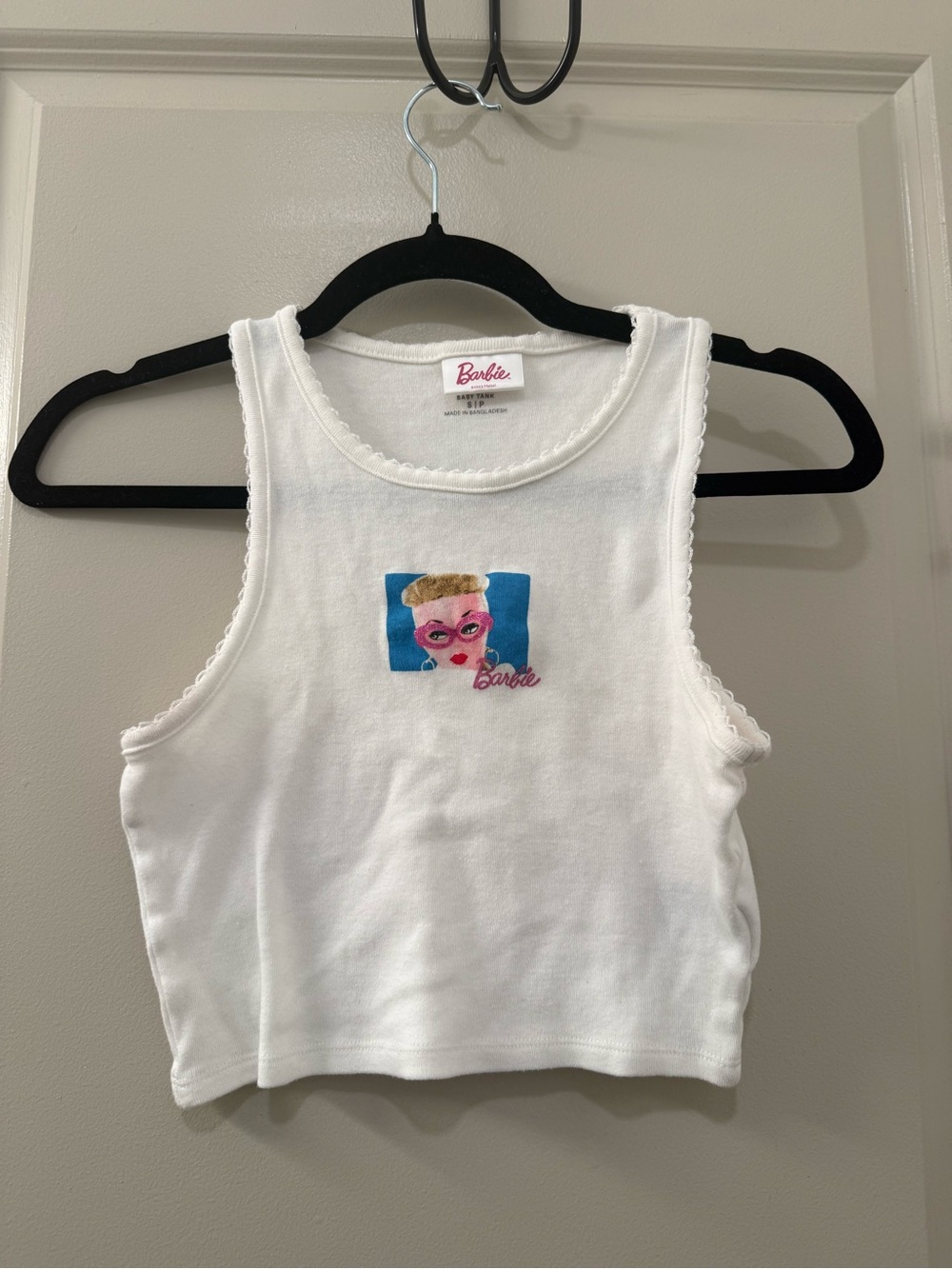 Cotton On x Barbie Limited Edition White Graphic Baby Tank